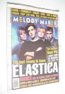 <!--1994-10-08-->Melody Maker magazine - Elastica cover (8 October 1994)