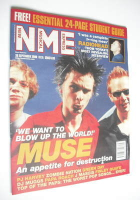 <!--2000-09-30-->NME magazine - Muse cover (30 September 2000)