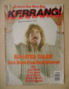 Kerrang magazine - Ozzy Osbourne cover (20 February-5 March 1986 - Issue 114)