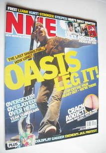 NME magazine - Liam Gallagher cover (15 March 2003)