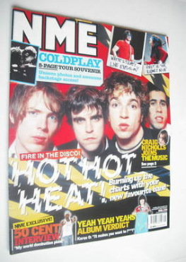 NME magazine - Hot Hot Heat cover (19 April 2003)