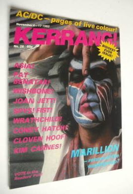 <!--1982-11-04-->Kerrang magazine - Fish cover (4-17 November 1982 - Issue 