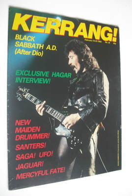 <!--1983-02-10-->Kerrang magazine - Tony Iommi cover (10-23 February 1983 -