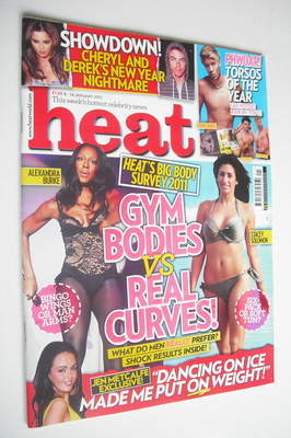 Heat magazine - Gym Bodies vs Real Curves cover (8-14 January 2011)