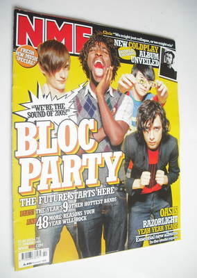 NME magazine - Bloc Party cover (15 January 2005)