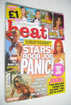 Heat magazine - Boob Job Panic cover (28 January - 3 February 2012)