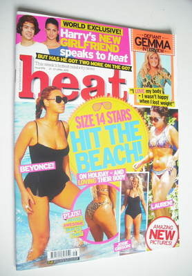 <!--2012-04-21-->Heat magazine - Size 14 Stars Hit The Beach cover (21-27 A