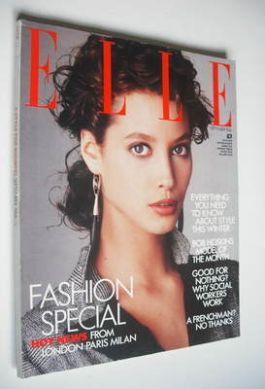 British Elle magazine - September 1986 - Christy Turlington cover