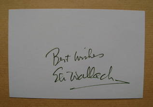Eli Wallach autograph (hand-signed white card)