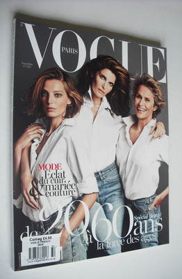 French Paris Vogue magazine - November 2012 - Stephanie Seymour, Daria Werbowy and Lauren Hutton cover