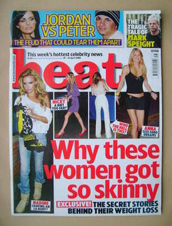 Heat magazine - Why These Women Got So Skinny cover (19-25 April 2008 - Issue 471)