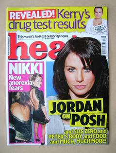 <!--2008-03-22-->Heat magazine - Jordan cover (22-28 March 2008 - Issue 467