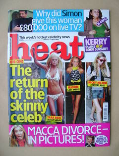 Heat magazine - The Return of the Skinny Celeb cover (29 March-4 April 2008 - Issue 468)