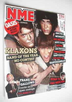 <!--2007-09-29-->NME magazine - The Klaxons cover (29 September 2007)