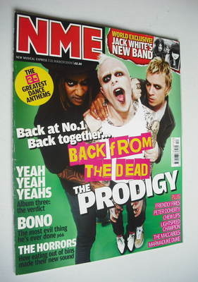 NME magazine - The Prodigy cover (21 March 2009)