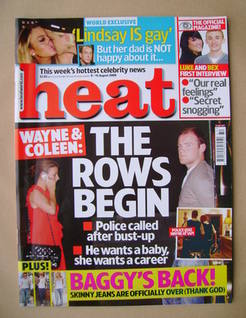 <!--2008-08-09-->Heat magazine - Wayne and Coleen Rooney cover (9-15 August