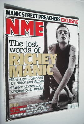 NME magazine - Richey Edwards cover (16 May 2009)
