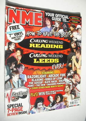 NME magazine - Leeds and Reading Festival cover (25 August 2007)
