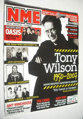 NME magazine - Tony Wilson cover (18 August 2007)