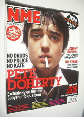 NME magazine - Pete Doherty cover (11 August 2007)