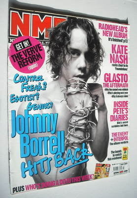 NME magazine - Johnny Borrell cover (7 July 2007)