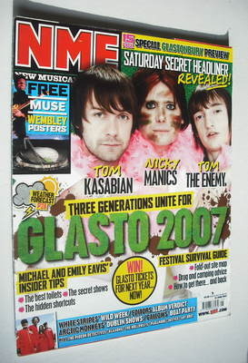 NME magazine - Glastonbury 2007 cover (23 June 2007)