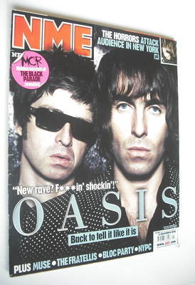 NME magazine - Oasis cover (11 November 2006)