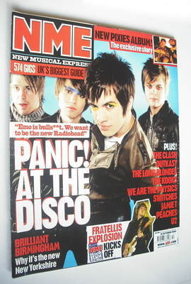 <!--2006-10-21-->NME magazine - Panic! At The Disco cover (21 October 2006)