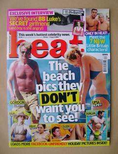 Heat magazine - The Beach Pics They Don't Want You To See! cover (26 July-1 August 2008 - Issue 485)