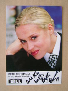 Beth Cordingly autograph (ex The Bill actor)