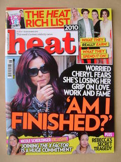 Heat magazine - Cheryl Cole cover (4-10 December 2010 - Issue 606)