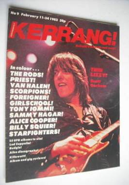 Kerrang magazine - Scott Gorham cover (11-24 February 1982 - Issue 9)