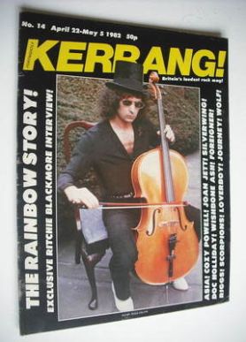 Kerrang magazine - Ritchie Blackmore cover (22 April - 5 May 1982 - Issue 14)