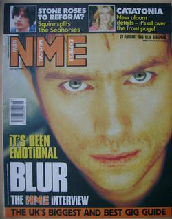 <!--1999-02-27-->NME magazine - Damon Albarn cover (27 February 1999)