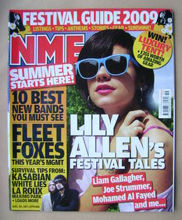 NME magazine - Lily Allen cover (9 May 2009)