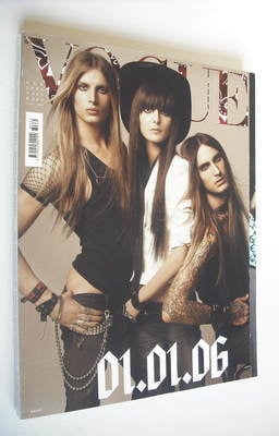 <!--2006-01-->Vogue Italia magazine - January 2006 - Irina Lazareanu cover