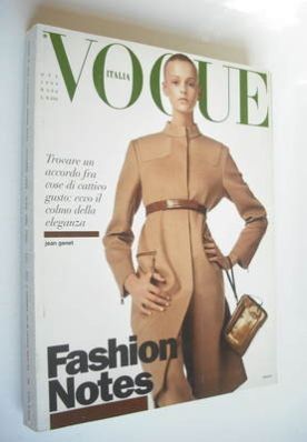 Vogue Italia magazine - October 1999 - Jacquetta Wheeler cover