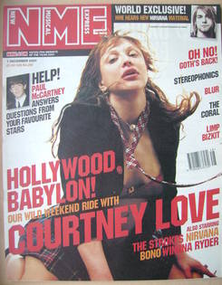 NME magazine - Courtney Love cover (1 December 2001)