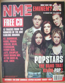 NME magazine - Hear'Say cover (24 February 2001)