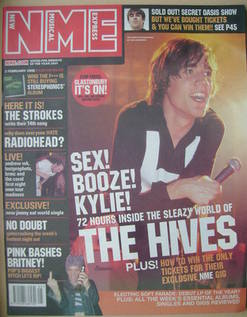 <!--2002-02-02-->NME magazine - The Hives cover (2 February 2002)