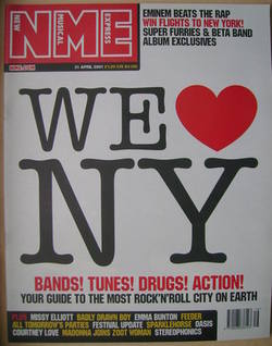 NME magazine - We Love NY cover (21 April 2001)