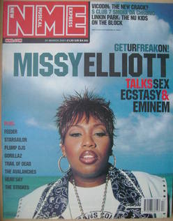 NME magazine - Missy Elliott cover (31 March 2001)
