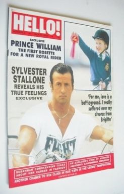 <!--1988-05-28-->Hello! magazine - Sylvester Stallone cover (28 May 1988 - 