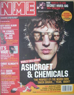 NME magazine - Richard Ashcroft cover (9 February 2002)