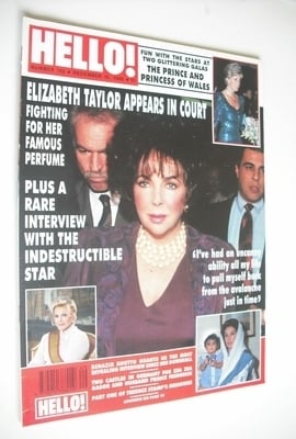 <!--1990-12-15-->Hello! magazine - Elizabeth Taylor cover (15 December 1990