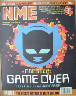 <!--2000-06-10-->NME magazine - Napster: Game Over cover (10 June 2000)