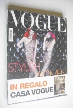 Vogue Italia magazine - October 2009 - Rianne Ten Haken and Karlie Kloss cover