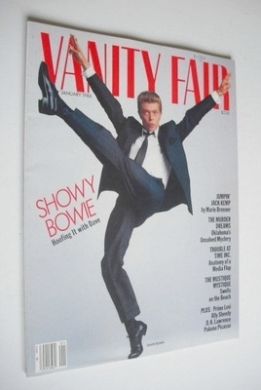 US Vanity Fair magazine - David Bowie cover (January 1986)