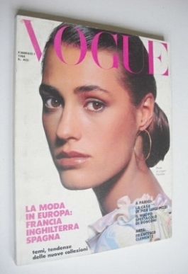 <!--1988-02-->Vogue Italia magazine - February 1988 - Yasmin Le Bon cover