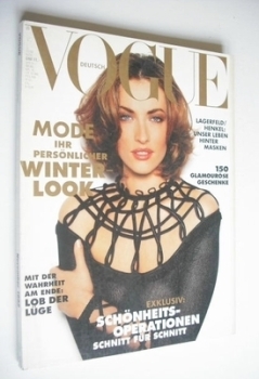 German Vogue magazine - November 1992 - Tatjana Patitz cover